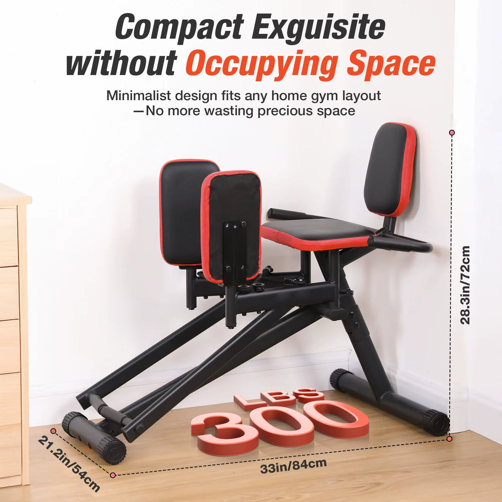 WARMOUNTS Hip Abductor Machine Glute & Thigh Trainer for Women -Adjustable Resistance Band, 300Lbs Weight Capacity for Home Gym