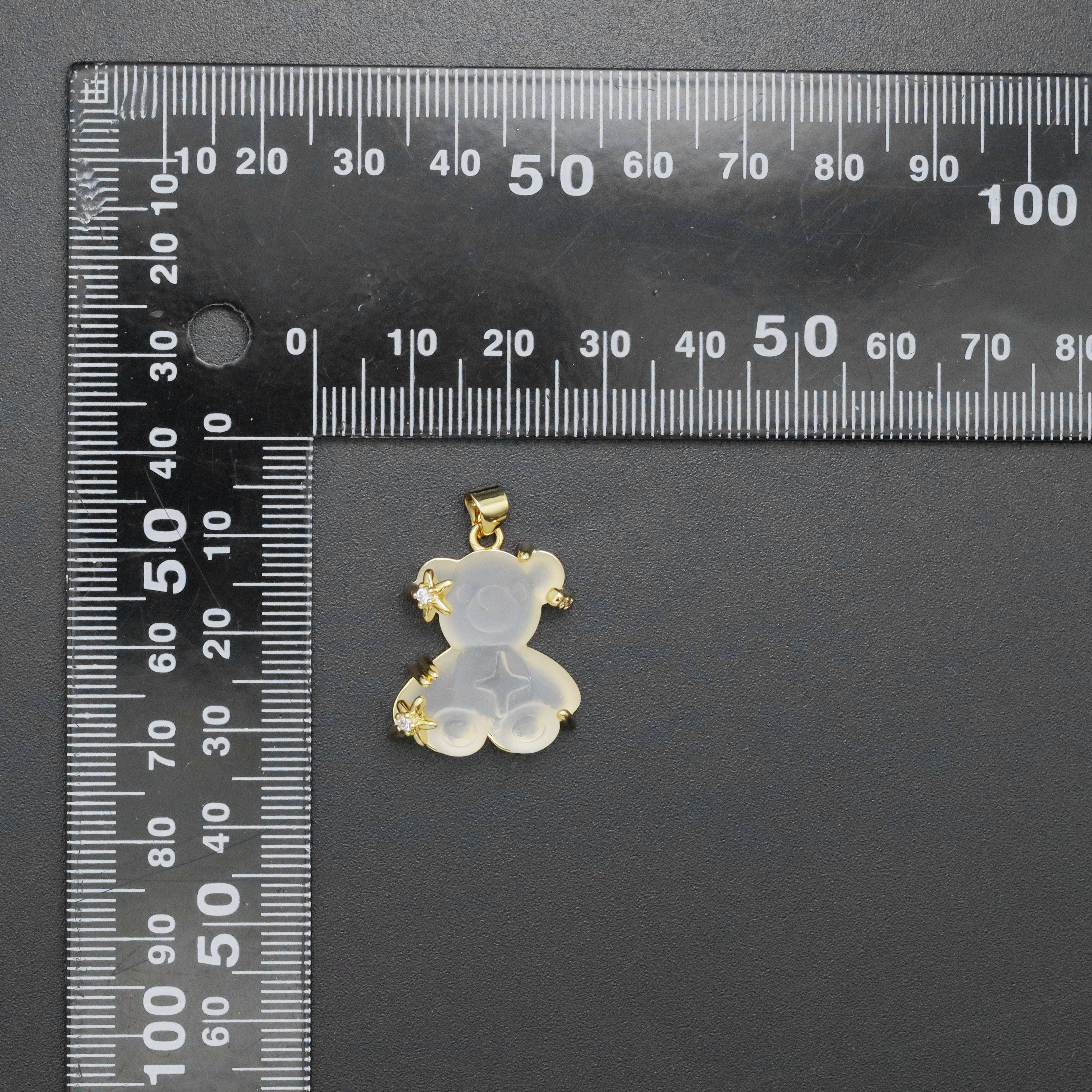 Cute White Bear Charm, Sku#LD539