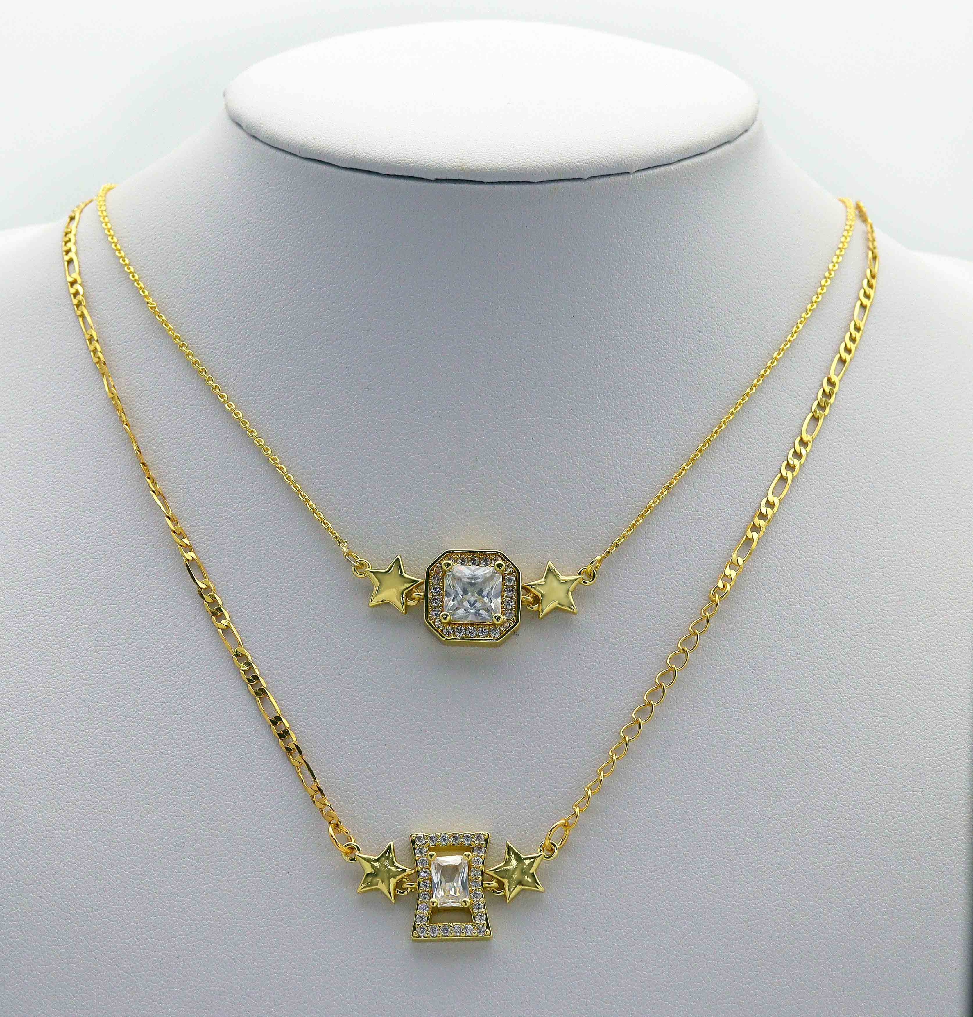 CZ Gold Charm, Sku#M410