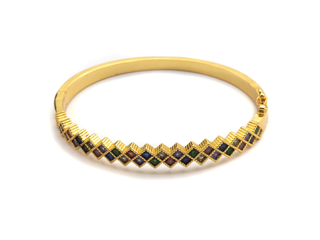 Colorful CZ Micro Pave Bracelet,X79