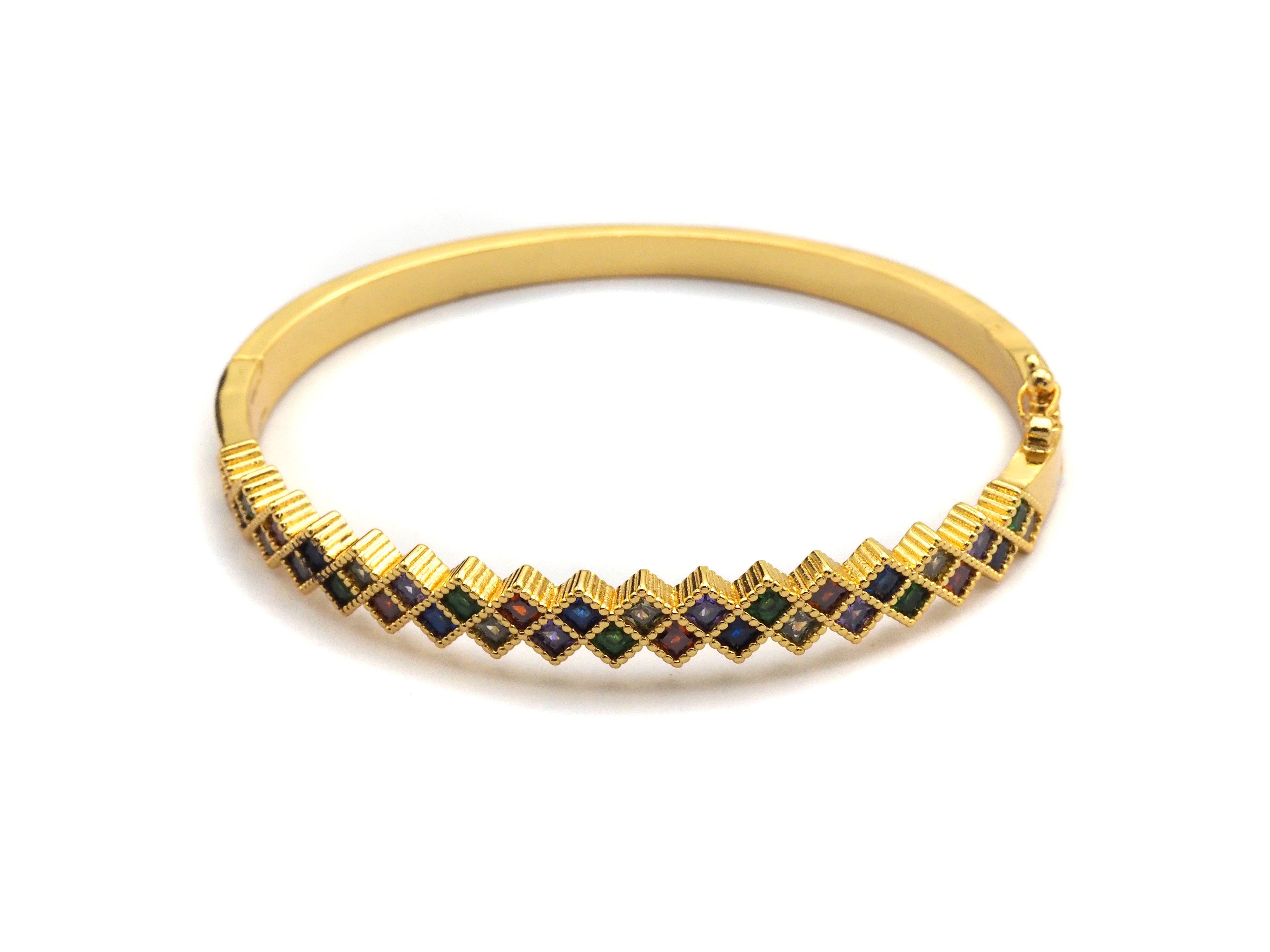 Colorful CZ Micro Pave Bracelet,X79