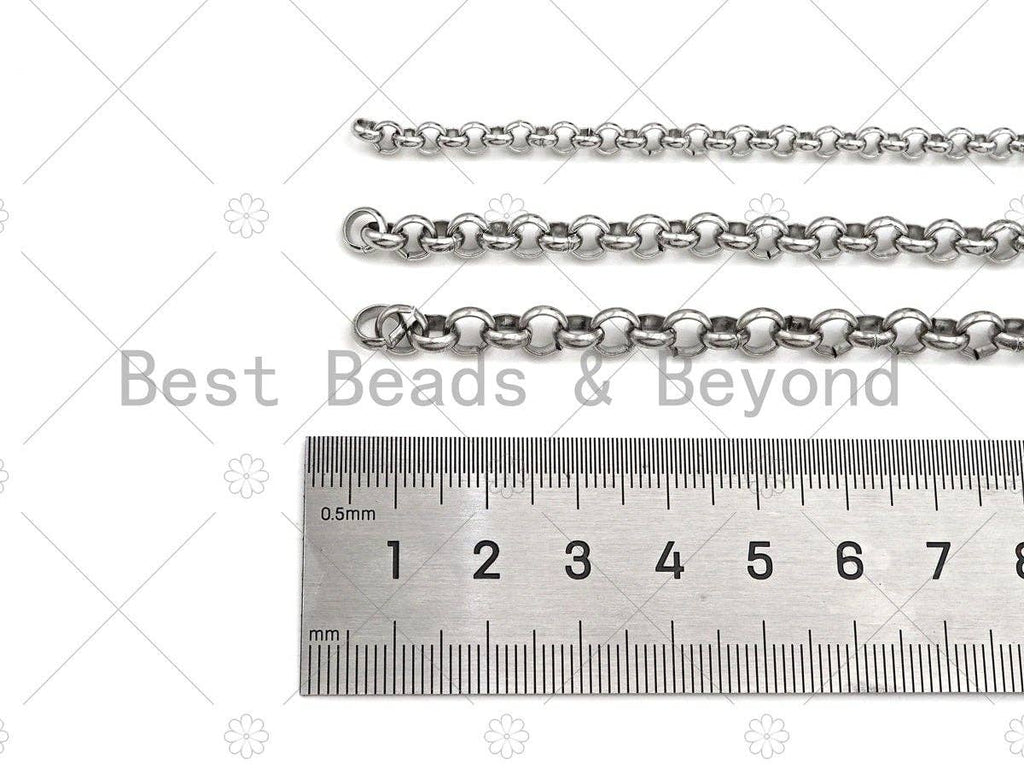 High Quality 4mm/5mm/6mm Stainless Steel Rolo Chain by Yard,