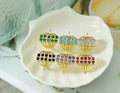 Colored CZ Ballon Ring, Sku#B144