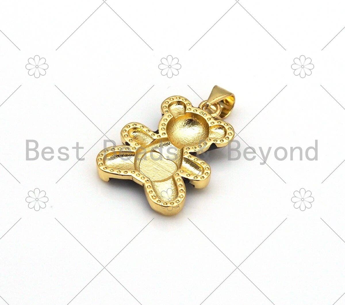 Colorful Enamel Teddy Bear Shape Pendant