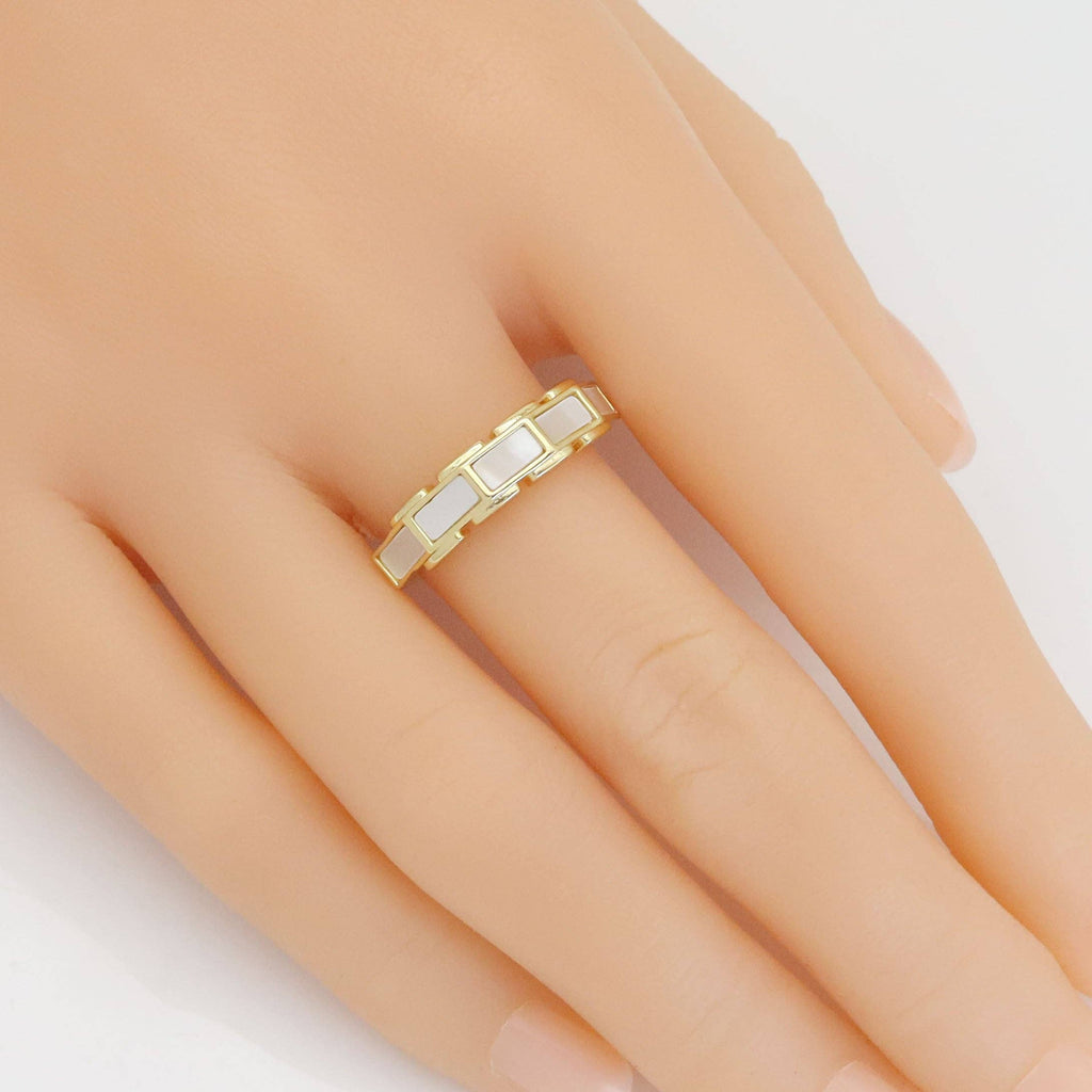Mother of Pearl Rectangle Pearl Band Adjustable Ring, Sku#LX484