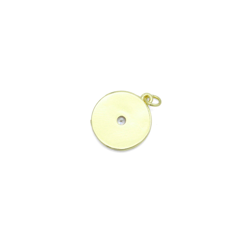 Gold Protection Evil Eye Coin Charm Pendant,Sku#LX865