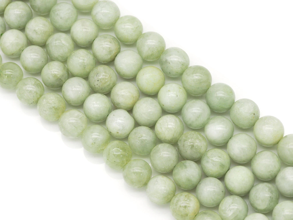 Genuine Quality Green Spodum Round Smooth Beads, 14mm, Sku#U1343