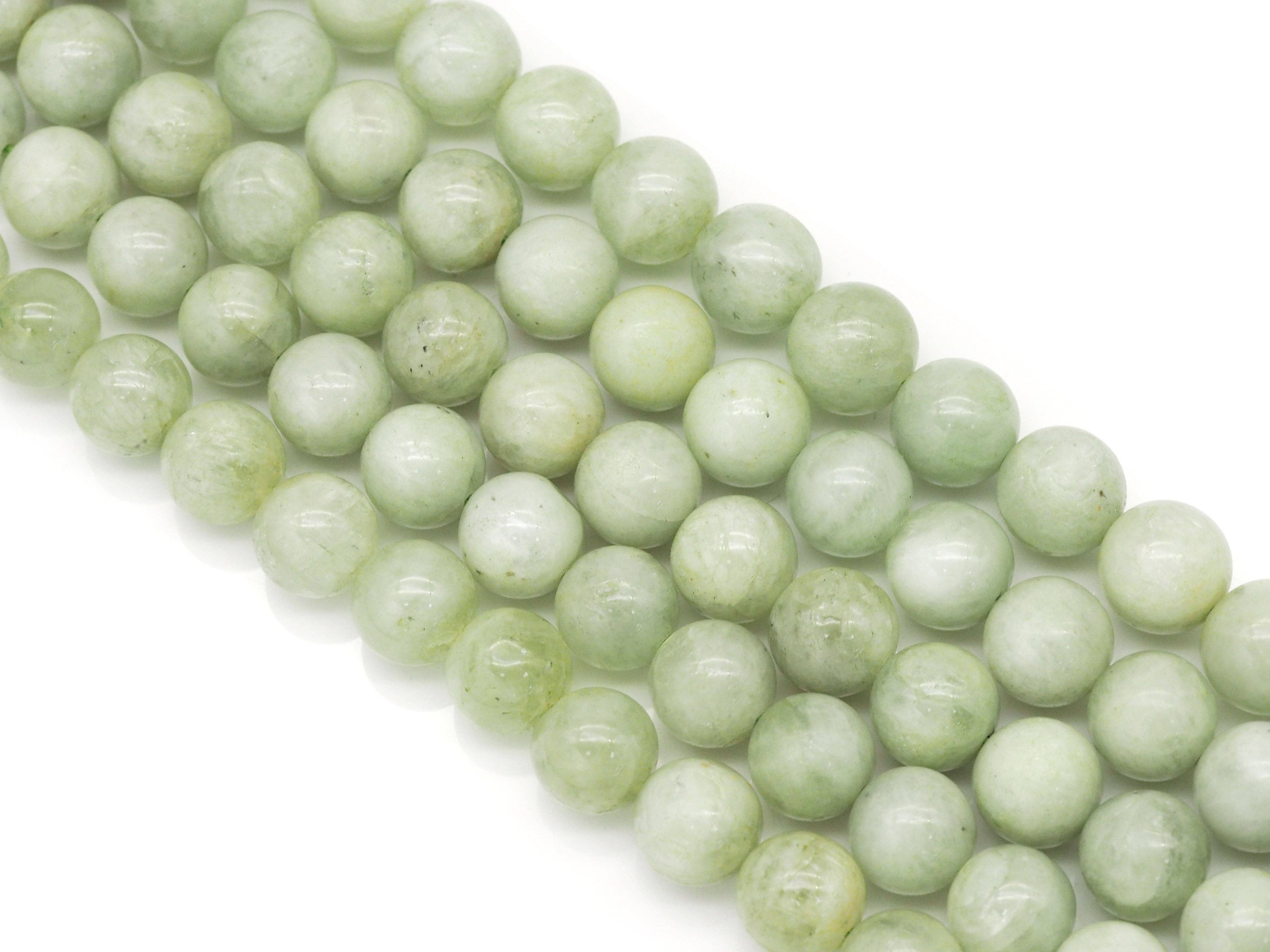 Genuine Quality Green Spodum Round Smooth Beads, 14mm, Sku#U1343