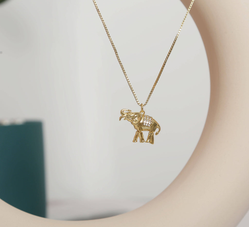 CZ Elephant Charm, Sku#Z1438