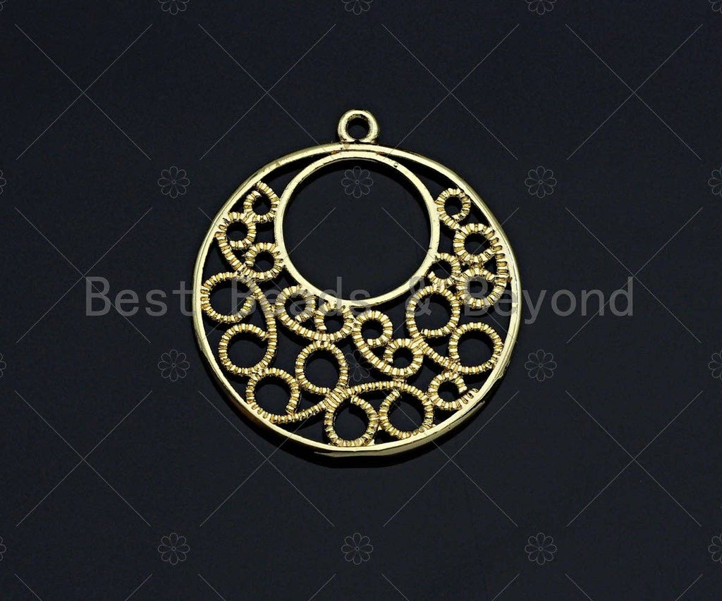 Filigree Gold Lacy Charm, Oval/Teardrop/Star/Heart Diamond Shape Brushed Gold Charm, Wire Charm, sku#CP11C