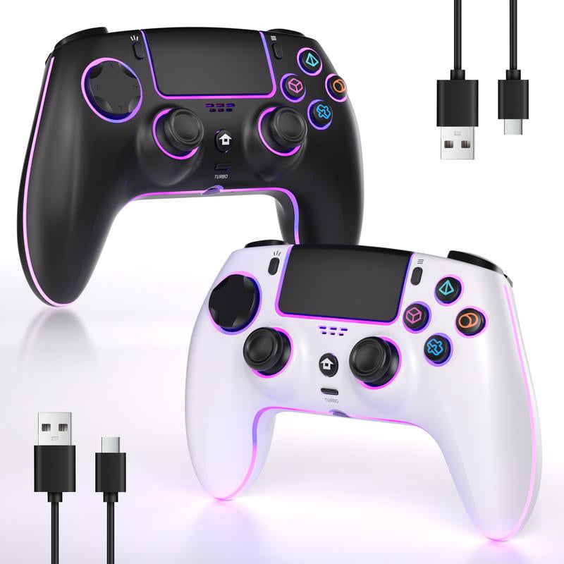 Revolutionary Anti-Stick Drift Wireless Controller for PS5, PC, Mac, Steam Deck & Mobile - Bluetooth 5.0 Gamepad with Hall Effect Sticks, Touchpad, 6-Axis Gyro, Turbo Function, 3.5mm Jack & Charging Cable!