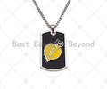 LA Lakers Dog Tag Pendant Chain Necklace, sku#L343