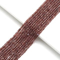 Genuine Garnet Faceted Cube Beads, 2.5mm, Sku#U1550