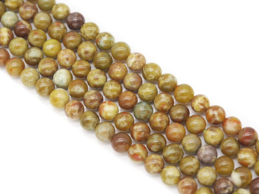 Natural Serpentine Round Smooth Beads, Sku#U1326