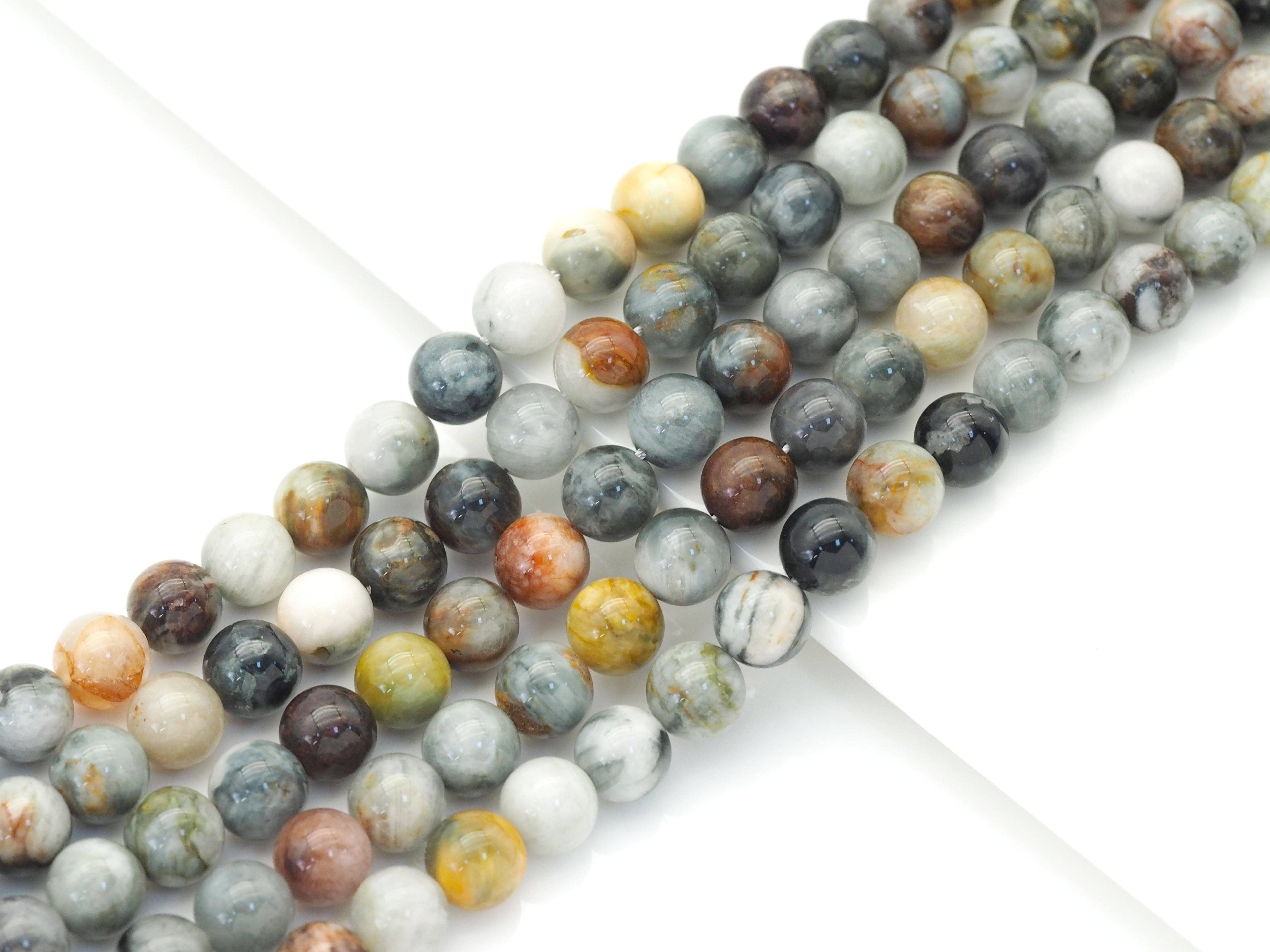 Genuine Quality Fire Hawk's Eye Round Smooth Beads, 6mm/8mm/10mm Eagle Eye, Sku#U1464