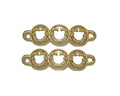 CZ Smiley Face Connector Link Charm, Sku#JL95