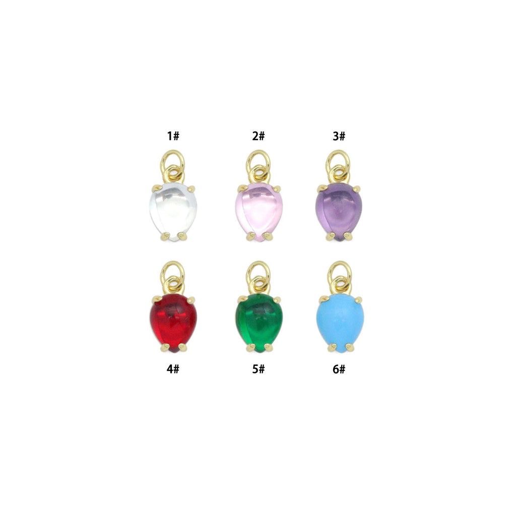 Various Teardrop Stone Charm Pendant,Sku#LD737