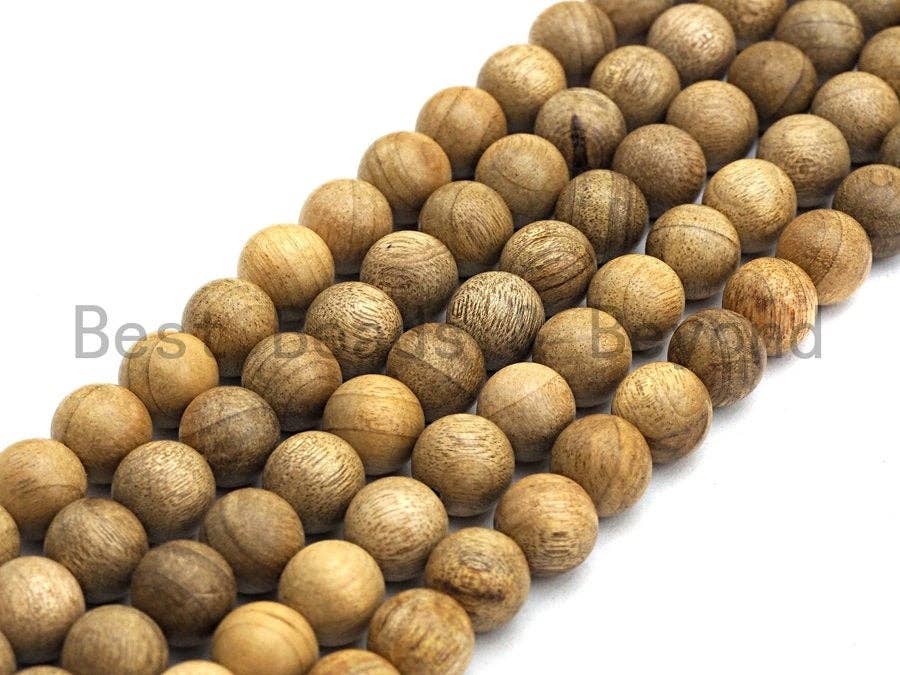 Natural Smooth Round Wood beads, 6mm/8mm/10mm/12mm Natural Yellow Wood beads, Natural  Wood Grain Beads, 15.5inch strand,SKU#U466