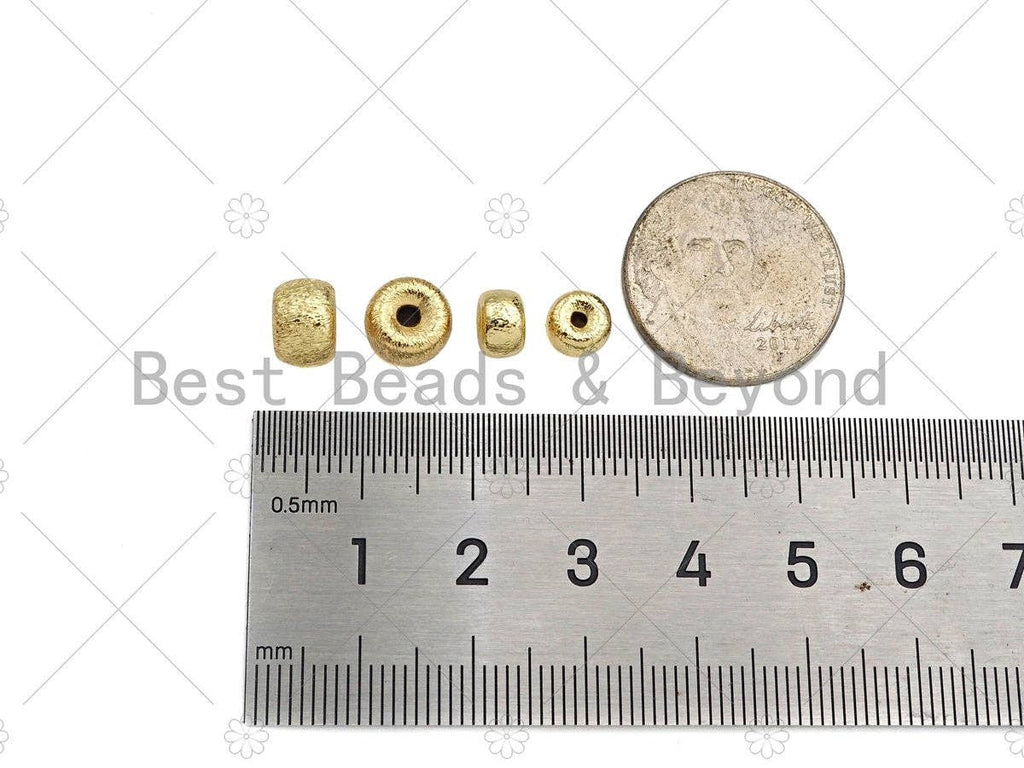 Gold Filled Starburst Rondelle Spacer Beads, 4x6mm/5x8mm 18K Gold Filled Brass Spacer Beads, Pony beads, Sku#C124