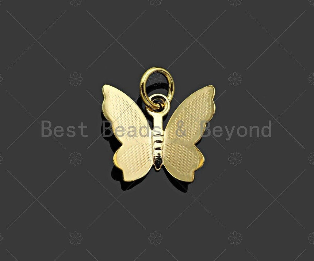 Butterfly Shape Pendant/Charm, 14K Gold Filled Butterfly Charm, Necklace Bracelet Charm Pendant,13x11mm,Sku#ZX29