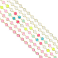 High Quality Pink White Enamel Smiley Face Chain,sku#LX212