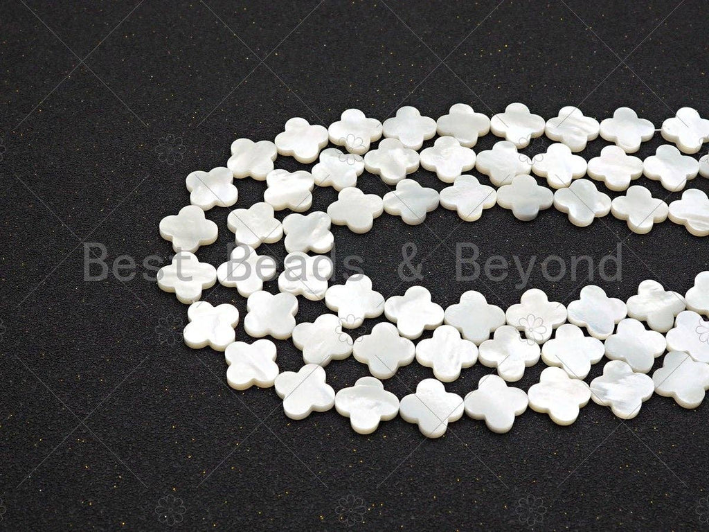 14mm/18mm Clover Quatrefoil Mother of Pearl Beads, sku#T155