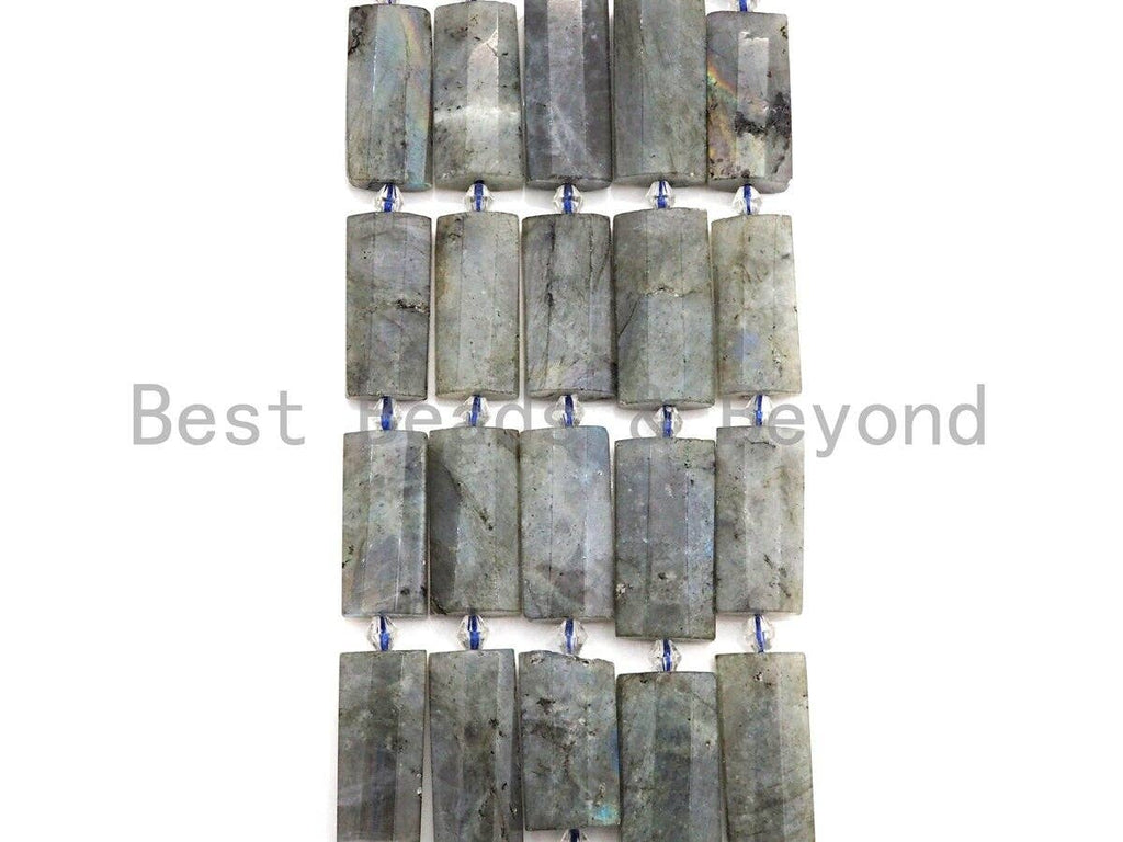 High Quality Natural Labradorite Pillow Shape Beads, Natural Labradorite beads, 13x26mm, sku#U679
