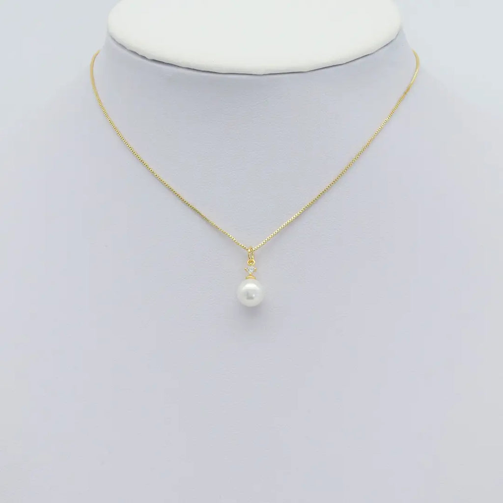 Clear CZ White Mother of Pearl Charm, Sku#ZX166