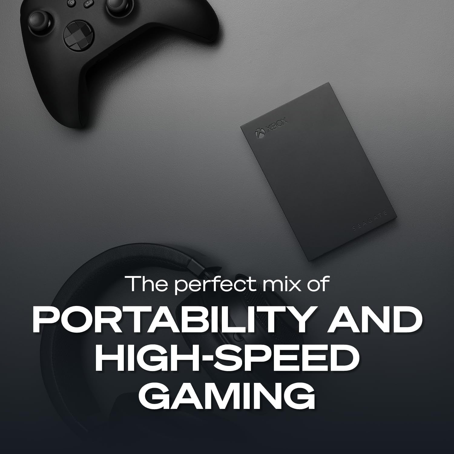 Seagate Game Drive for Xbox 5 TB External Hard Drive Portable HDD - USB 3.2 Gen 1, Black with Built-In Green LED Bar, Xbox Certified, 3 Year Rescue Services(Stkx5000403)