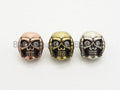 Antique Style Mini Skull Bead, Paracord Survival Bracelet Beads,Keychain Lanyard Making Beads,Men's Jewelry Findings,9x9x10mm,sku#Y117