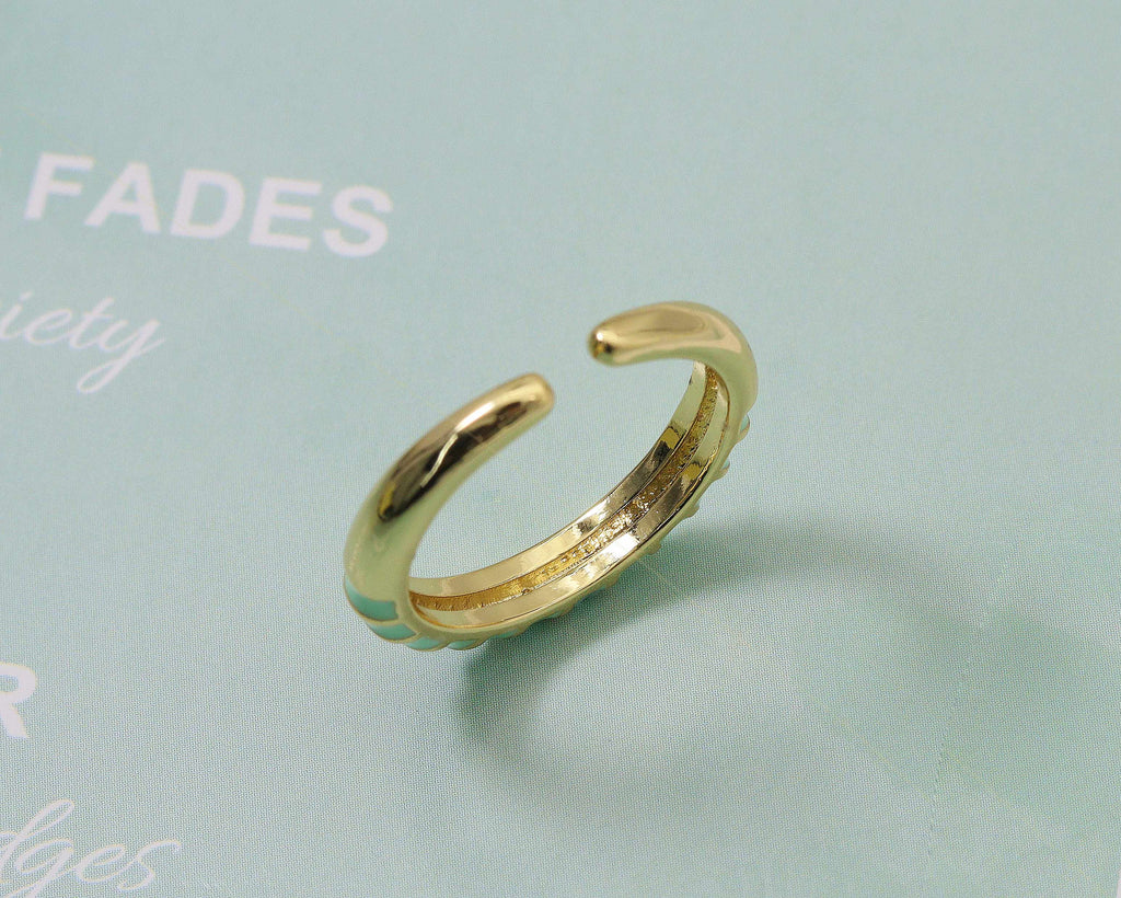 Enamel Adjustable Ring, Sku#X306