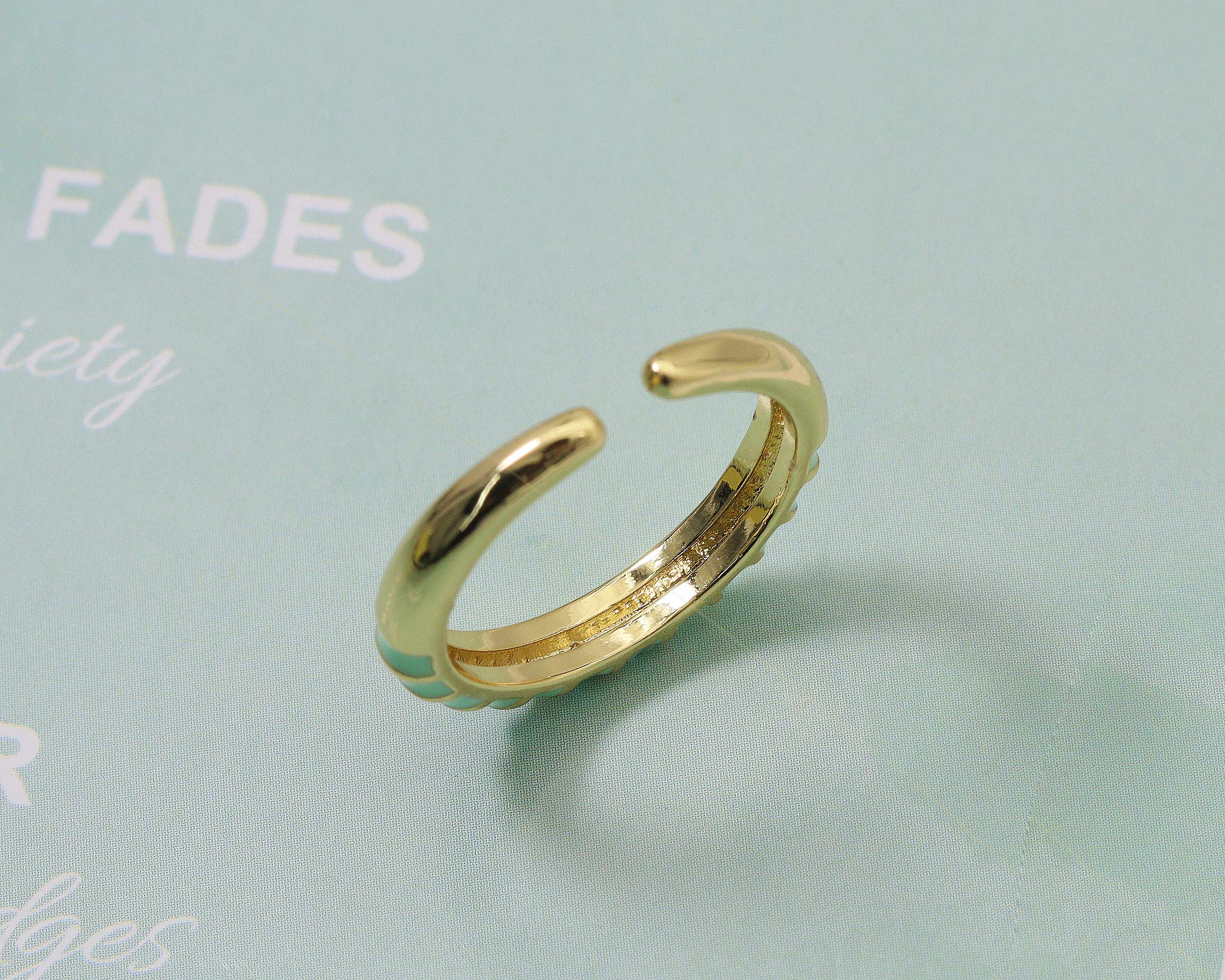 Enamel Adjustable Ring, Sku#X306