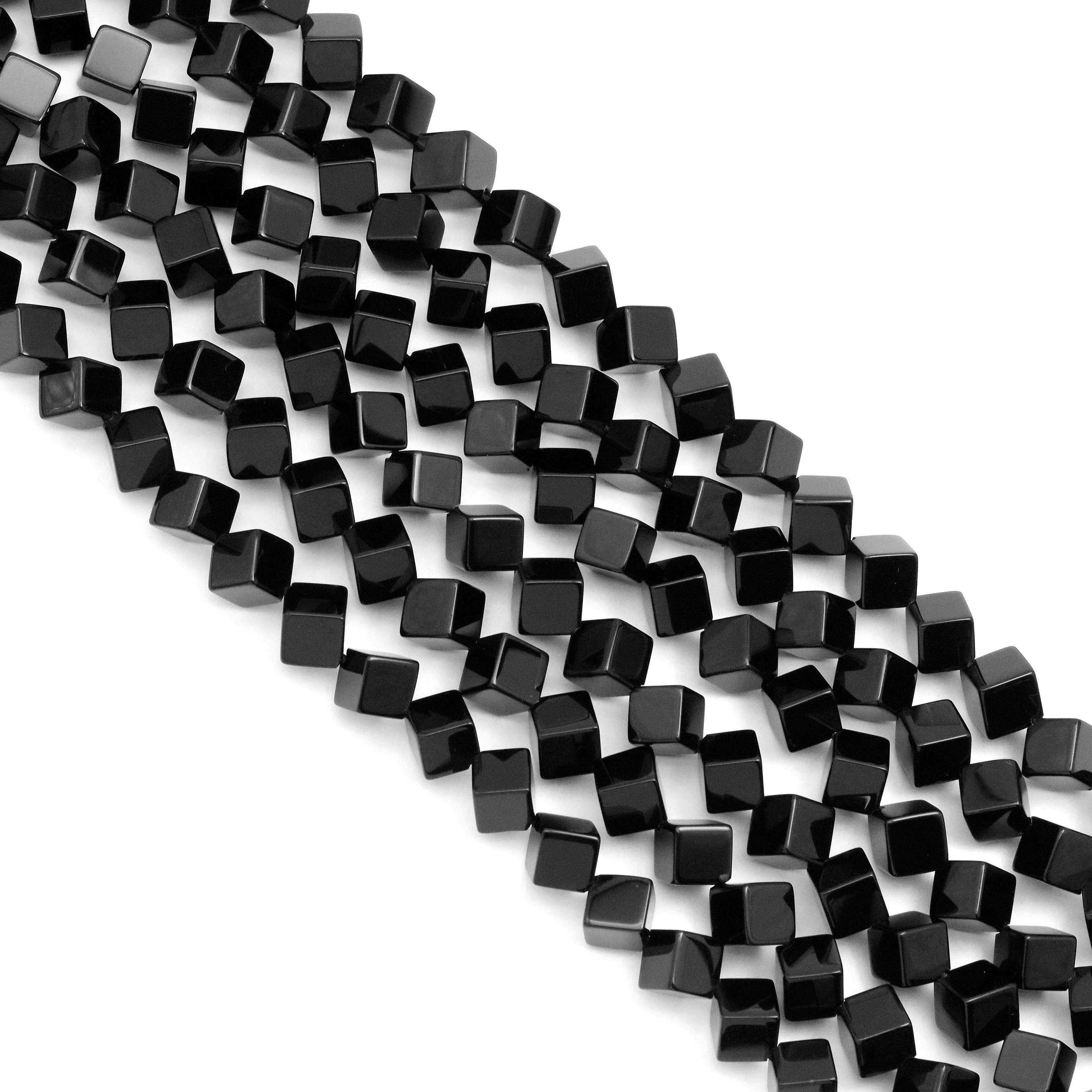 Smooth Diamond Shape Black Onyx Beads, Sku#Q42