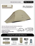 Ultralight Professional Hiking Tent Outdoor Lightweight Mountaineering Rainproof Tent