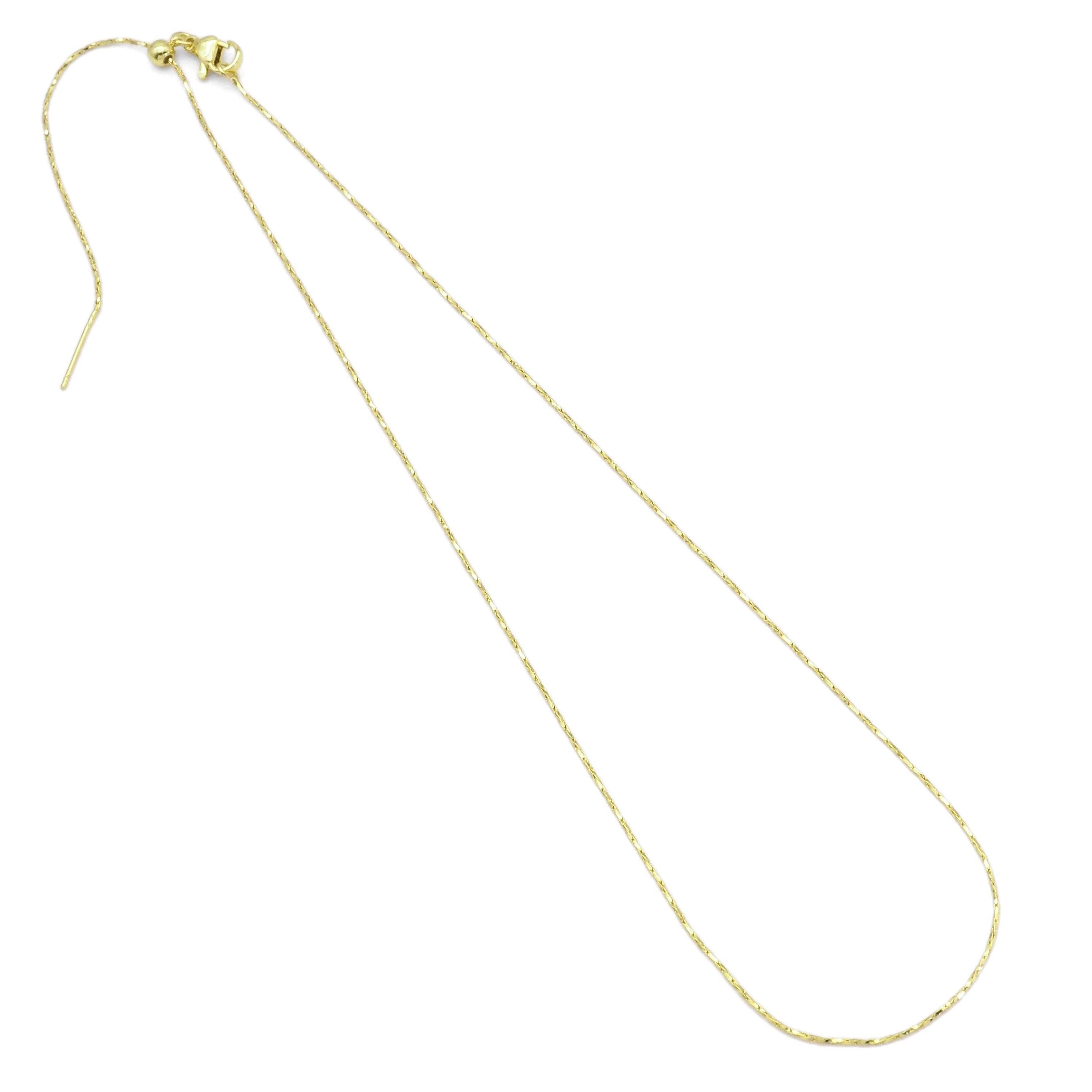 Dainty Gold Twisted thin Adjustable Necklace, Sku#LD487ld588