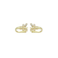 Gold CZ Bee Ear cuff, Sku#A304