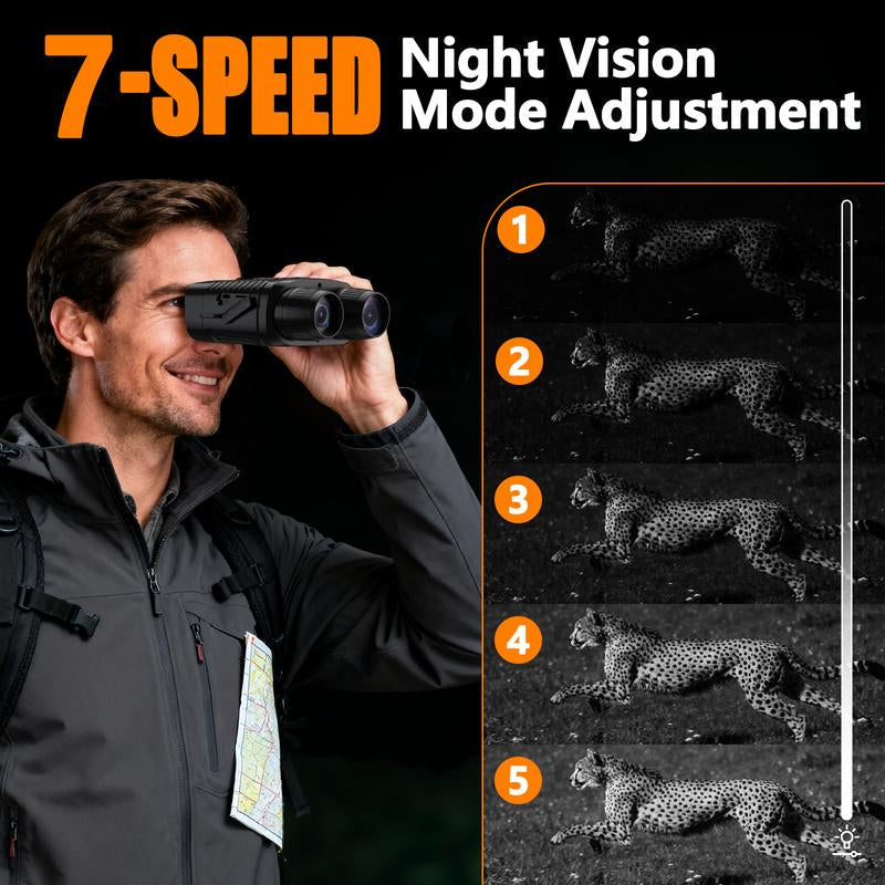 Night Vision Goggles-Night Vision Binoculars,2000 Mah Battery,7 Levels Infrared,6X Digital Zoom,Wildlife Observation,Hunting,Camping