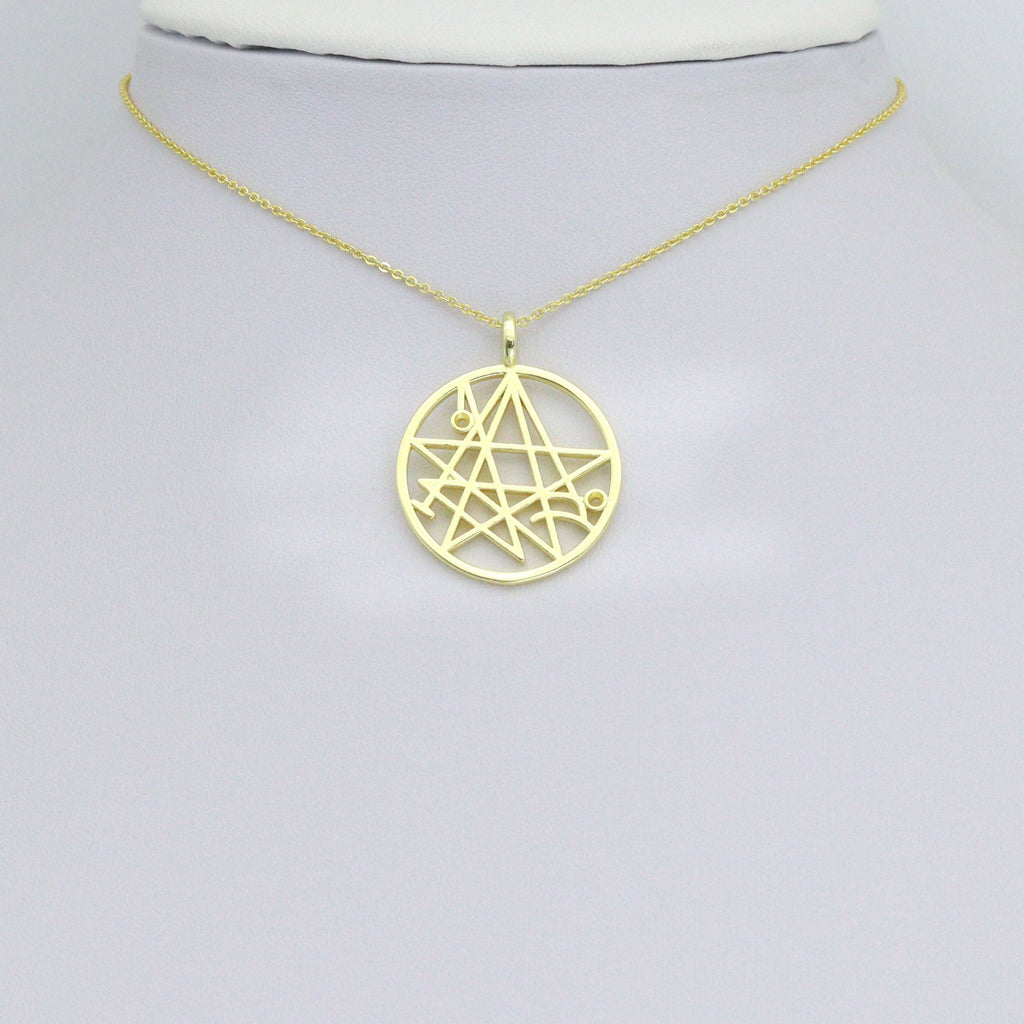 Gold Star Charm Pendant, Sku#LK1196
