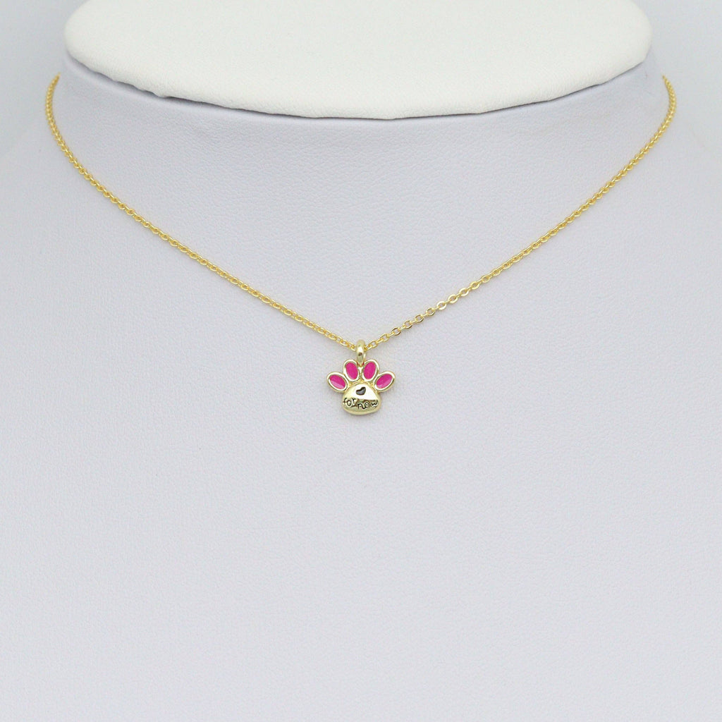 Hot Pink Enamel claw Charm Pendant, Sku#LK1081