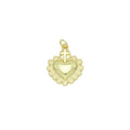 Gold Cross Flower Heart Charm Pendant, Sku#Y990
