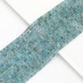 Genuine Blue Apatite Faceted Rondelle Beads, Sku#U1684