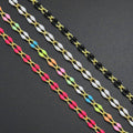 Dainty white enamel Chain by Yard/Necklace,sku#HX01