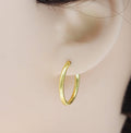 Gold Thin Hoop Earrings, Sku#ML60c