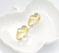 Gold Plain Heart Adjustable Ring, Sku#LX176