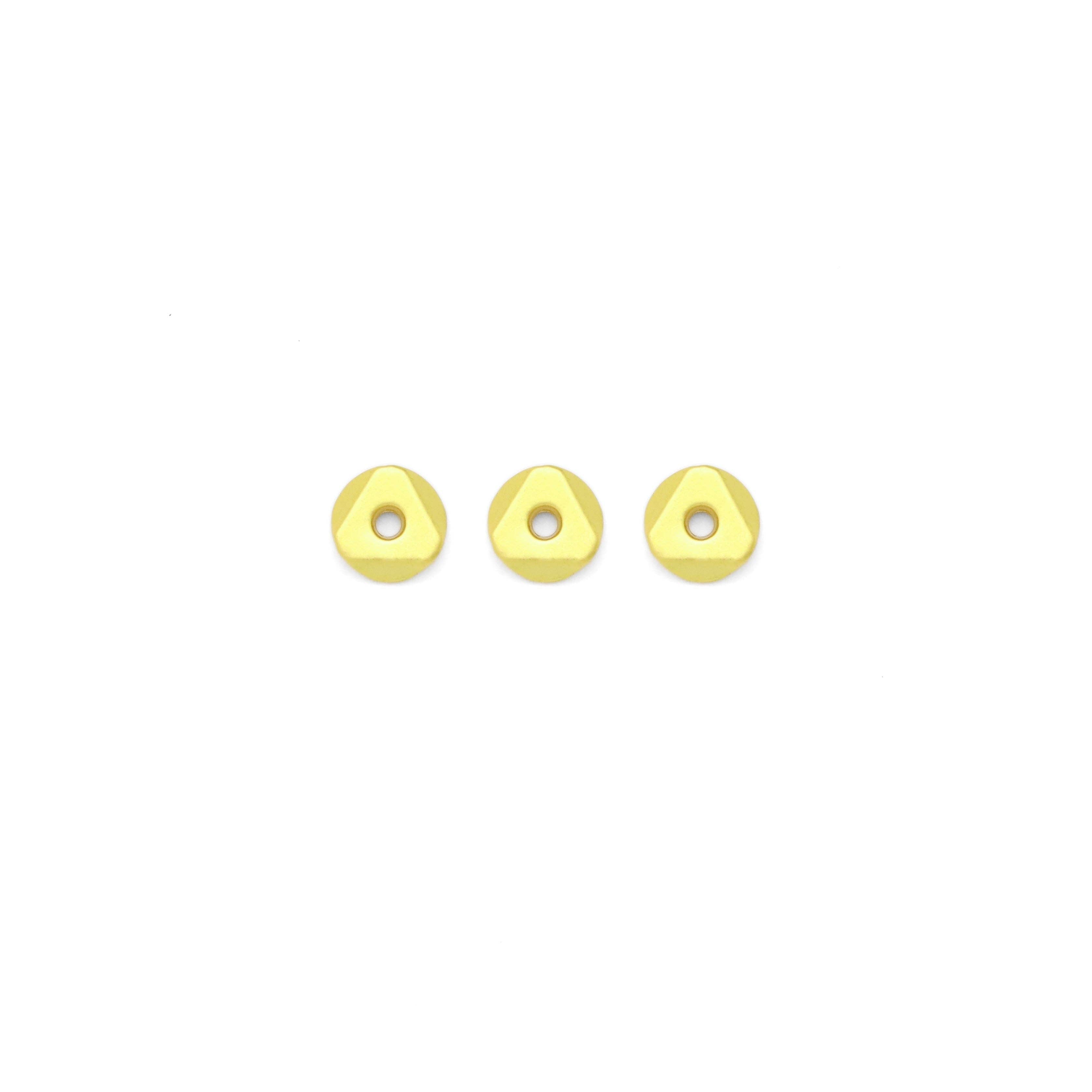 Matte Brushed Gold Flat Geometry Shape Spacer Beads, Sku#A202