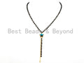 Black Beaded Star choker with Y-Drop, sku#P5