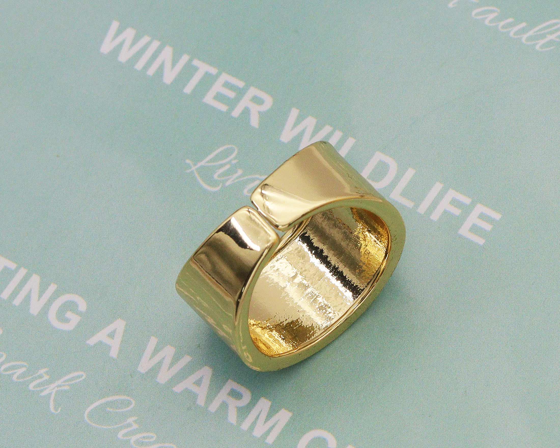Enamel Band Adjustable Ring, Sku#X307