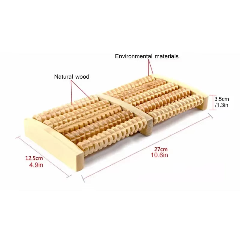 Ultimate Wooden Foot Massage Roller for Pain Relief & Relaxation - Say Goodbye to Fatigue and Plantar Fasciitis!