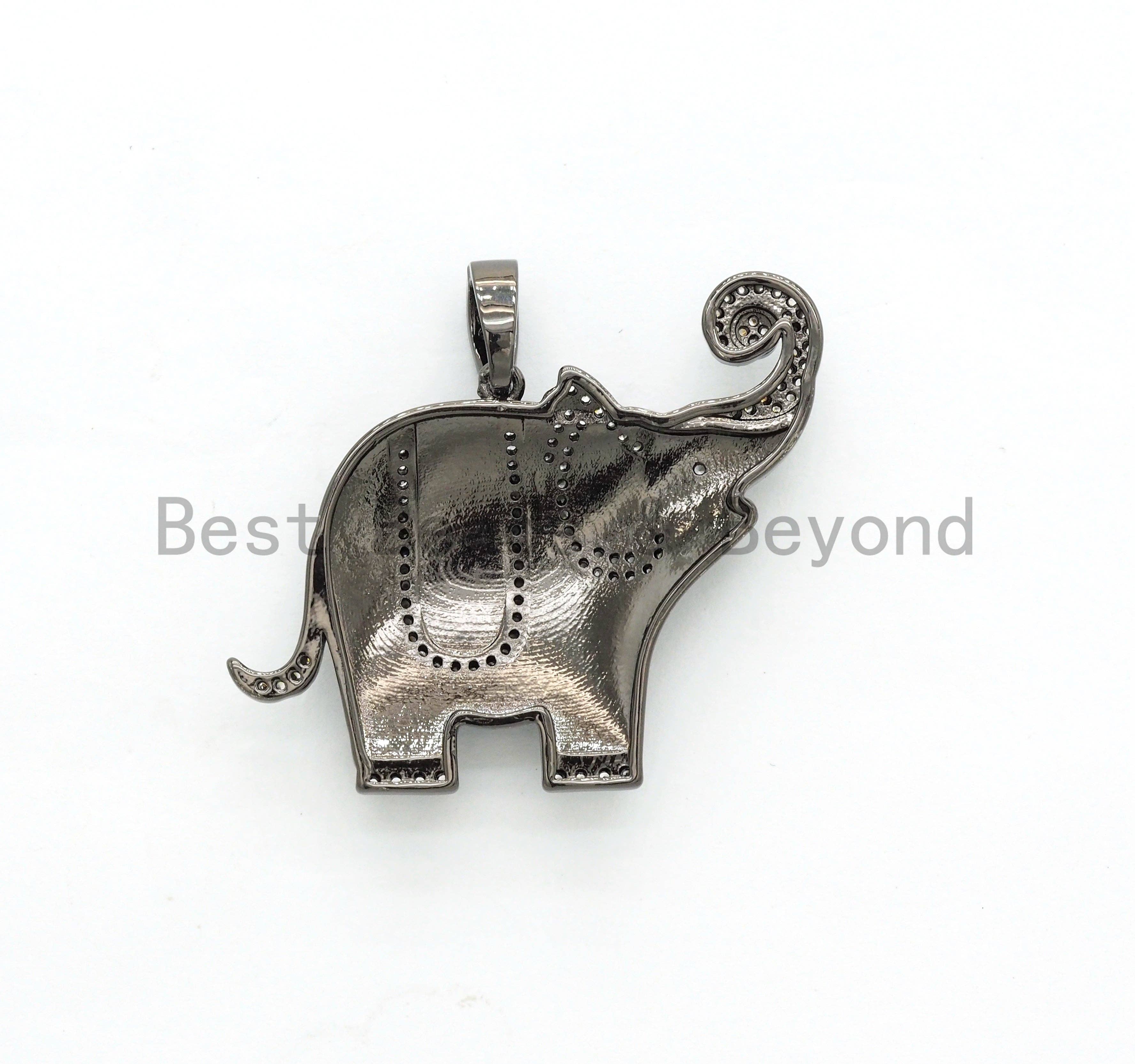 NEW Enamel Colorful Elephant Pendant,CZ Micro Pave Oil Drop Elephant pendant,Enamel pendant,Enamel Jewelry,33x41mm,sku#F569
