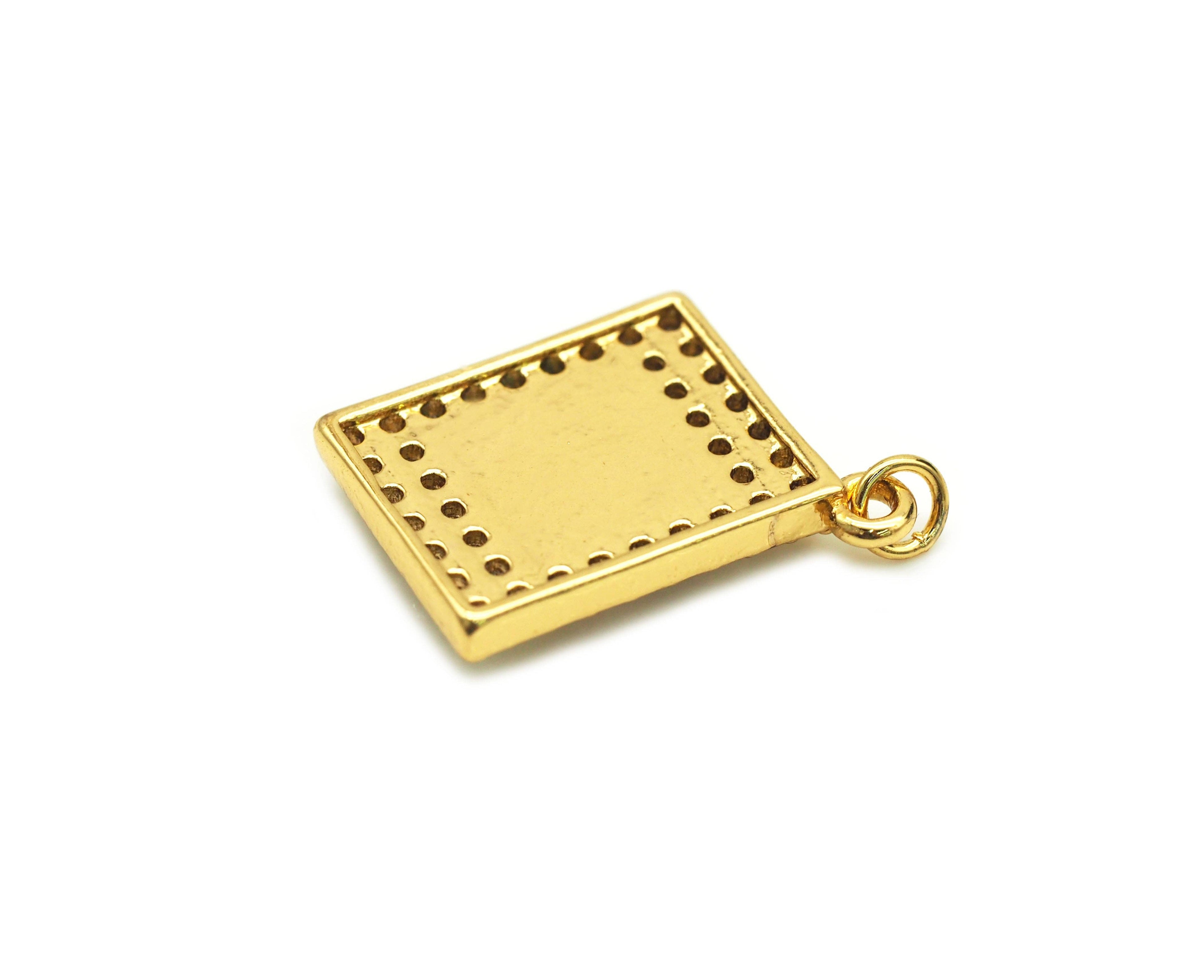 CZ Enamel Butterfly Charm, Sku#JL82